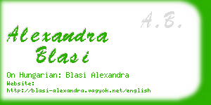 alexandra blasi business card